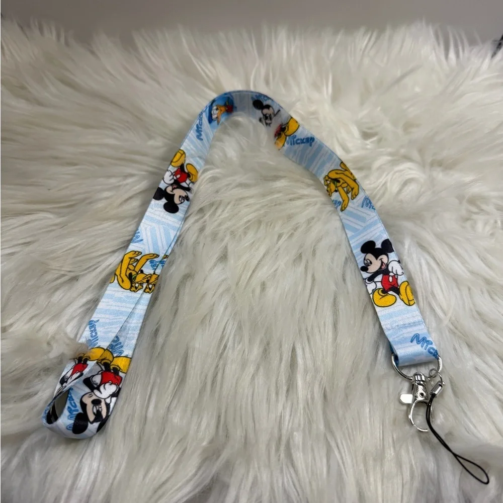 💙3/$20💙 Disney Mickey & Pluto Light Blue Lanyard with Yellow Accents